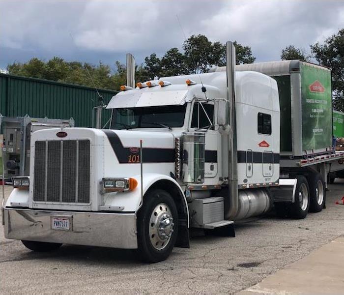 SERVPRO semi truck preparing to leave for a storm trip